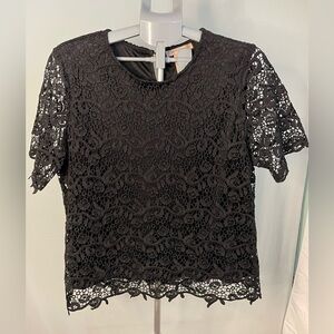 Philosophy black lace‎ top size XL